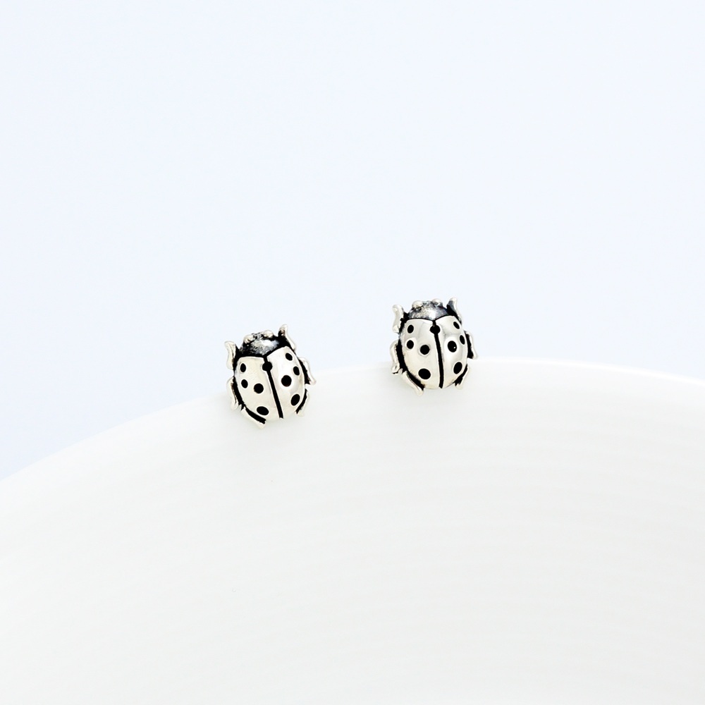 【Angel & Me】瓢蟲 Lady bug s925 純銀耳環 生日送禮 七夕禮物, , large