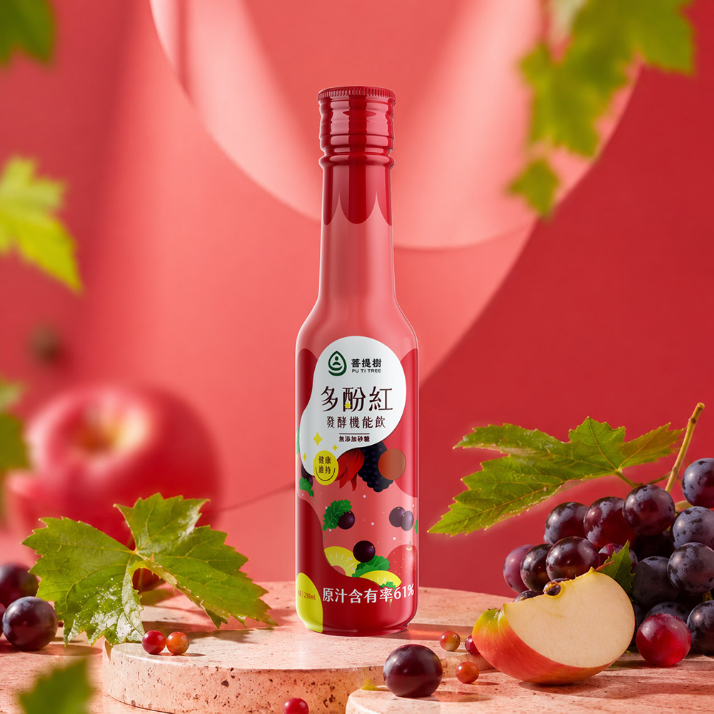 【菩提樹】多酚紅發酵機能飲230ml｜紅麴發酵飲｜多酚營養補給｜健康機能飲 超商取貨, , large