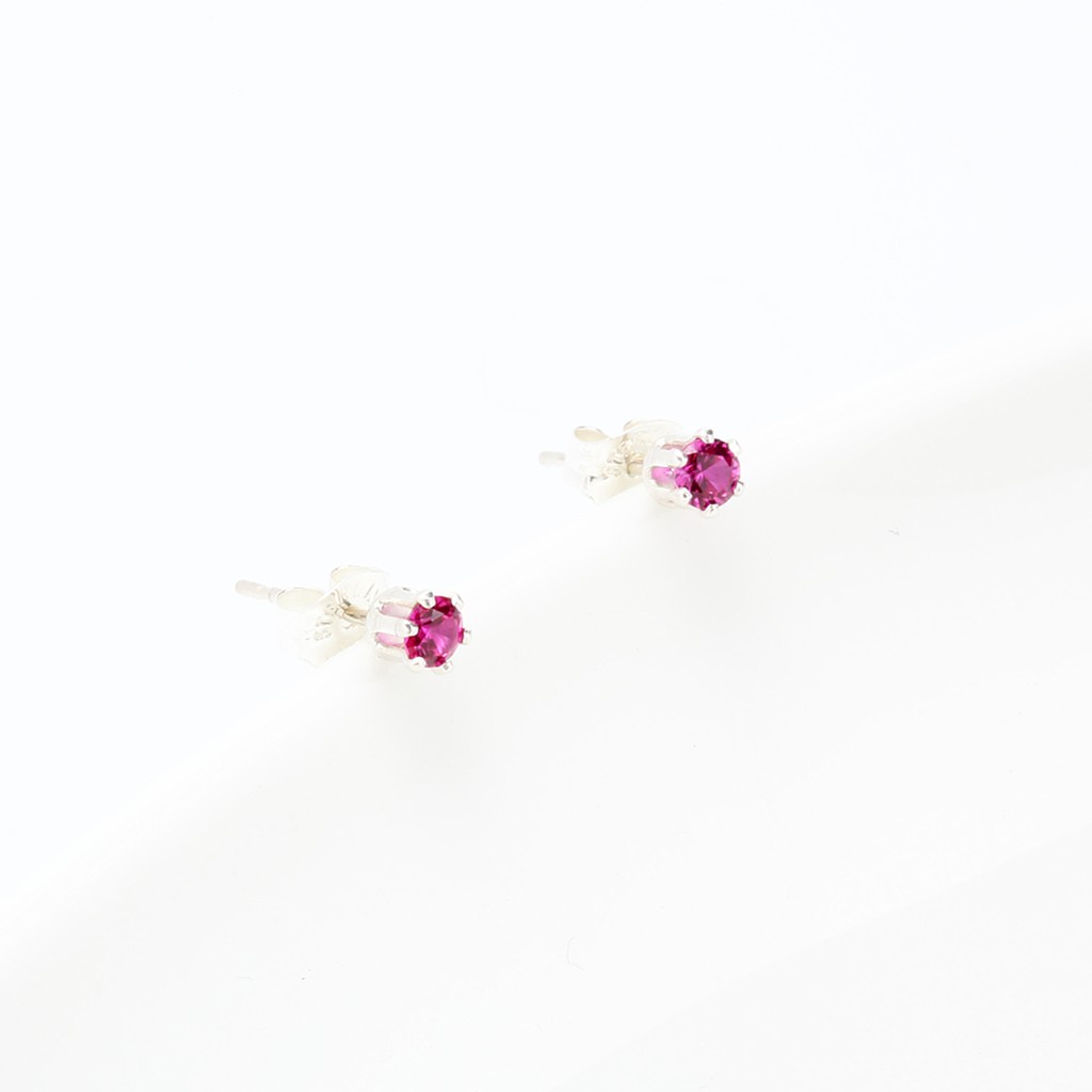 【Angel & Me】皇冠 3mm 瑞士彩鑽 單鑽一對 s925 純銀 耳環 耳夾, , large