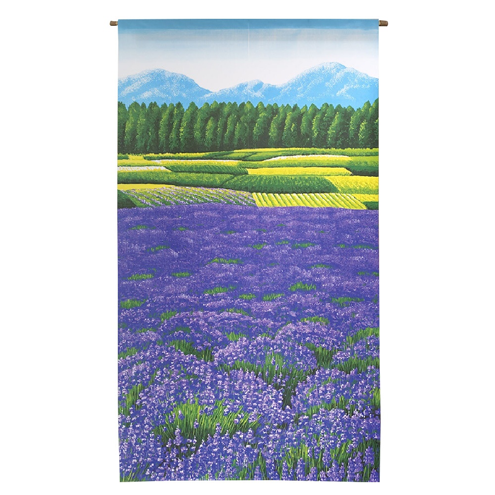日本製【コスモ】長門簾《薰衣草田》, , large