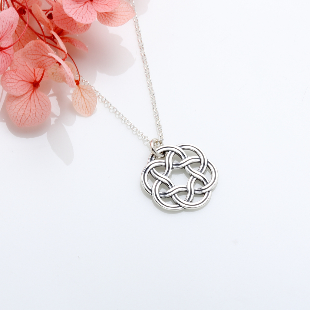 【Angel & Me】Dreamcatcher celtic s925 sterling silver necklace Valentine Day gift, , large
