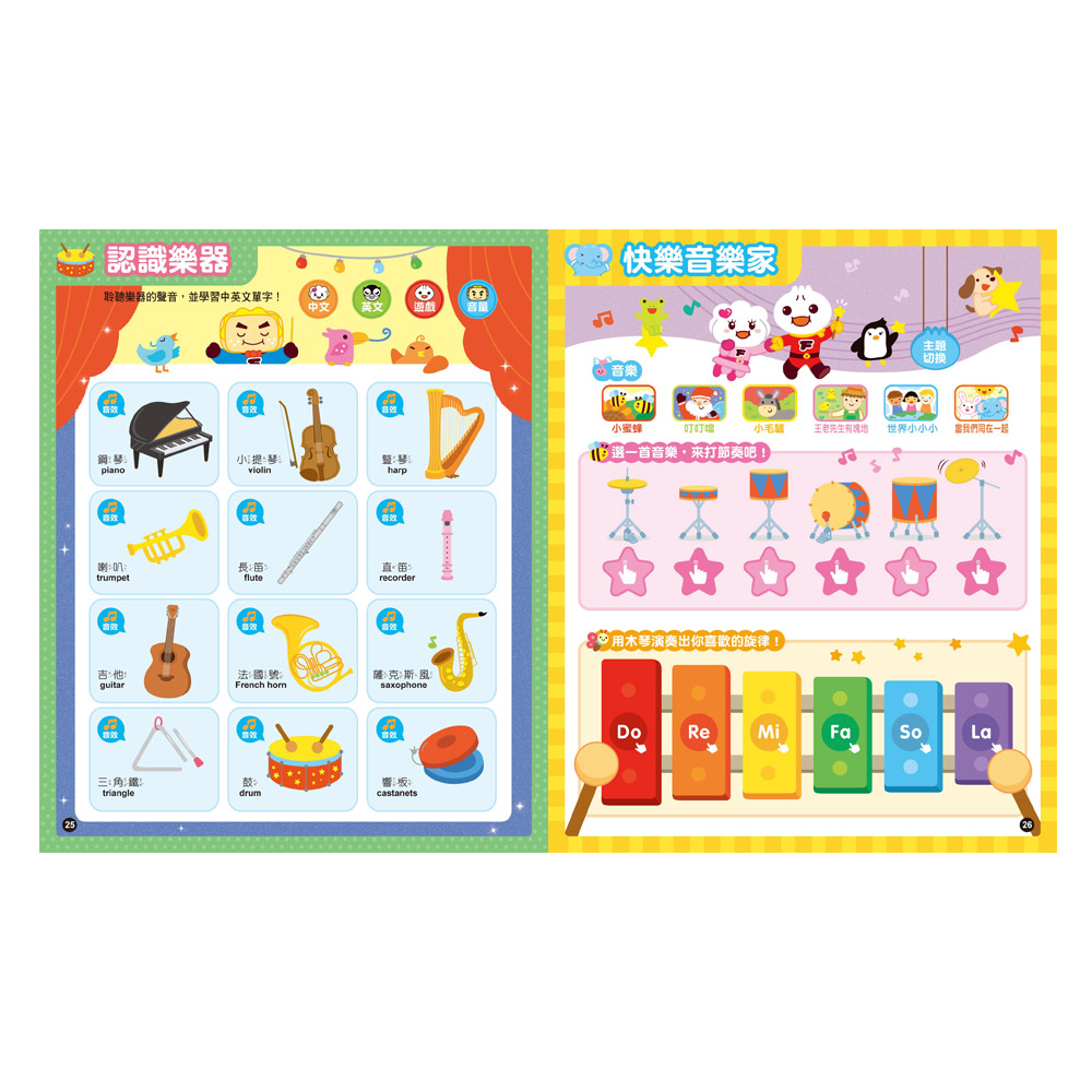 [風車圖書] 小手點讀學前啟蒙百科(ㄅㄆㄇ+ABC+123+兒歌)-FOOD超人, , large