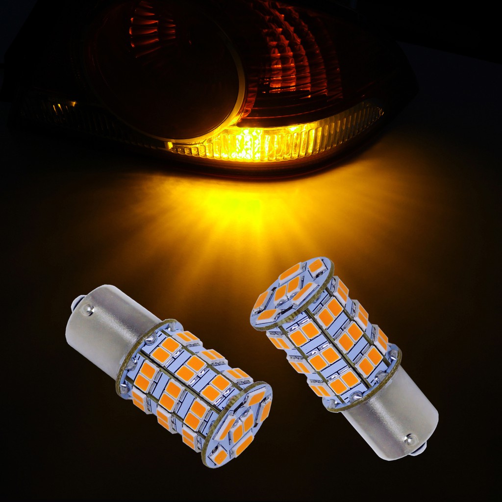 【PA LED】1156 平角 / 斜角 55晶 5630 2835 SMD LED 橘光 黃光 方向燈 角燈 小燈, , large