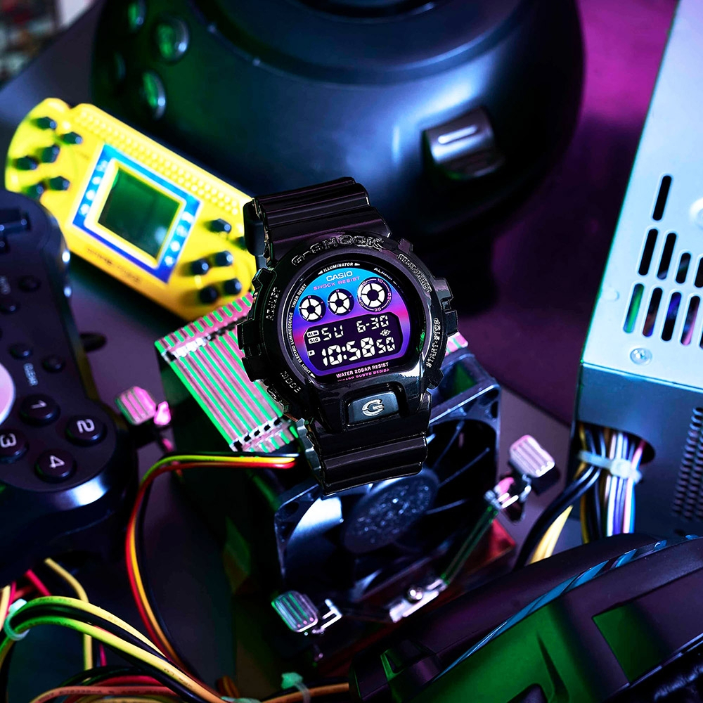 CASIO 卡西歐 G-SHOCK AI 探索虛擬彩虹系列電子錶 DW-6900RGB-1, , large