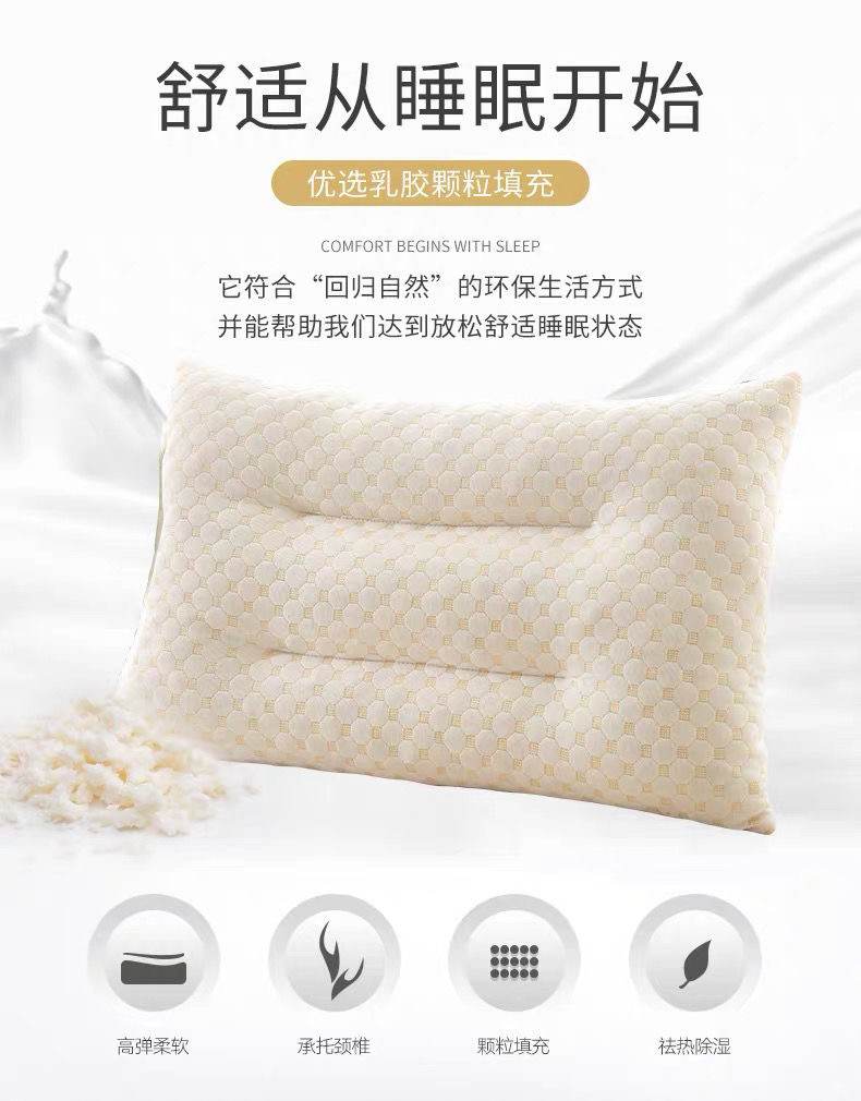 【KLGO】乳膠顆粒記憶棉枕    記憶棉  雙向凹槽  護頸枕  抑菌防蟎  舒壓枕, , large