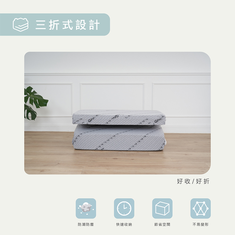 ［熊棉］未來科技石墨烯智慧床墊｜3.5尺｜石墨烯 高導熱 折疊床 偏硬款 高支撐 好收納 車宿 露營 租屋, , large