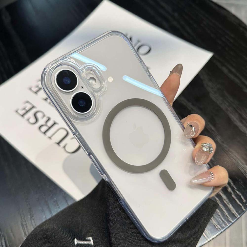 【山水之寶】iphone 16/16plus/16pro/16promax 手機殼 防摔殼 清透多彩磁吸防摔殼, , large