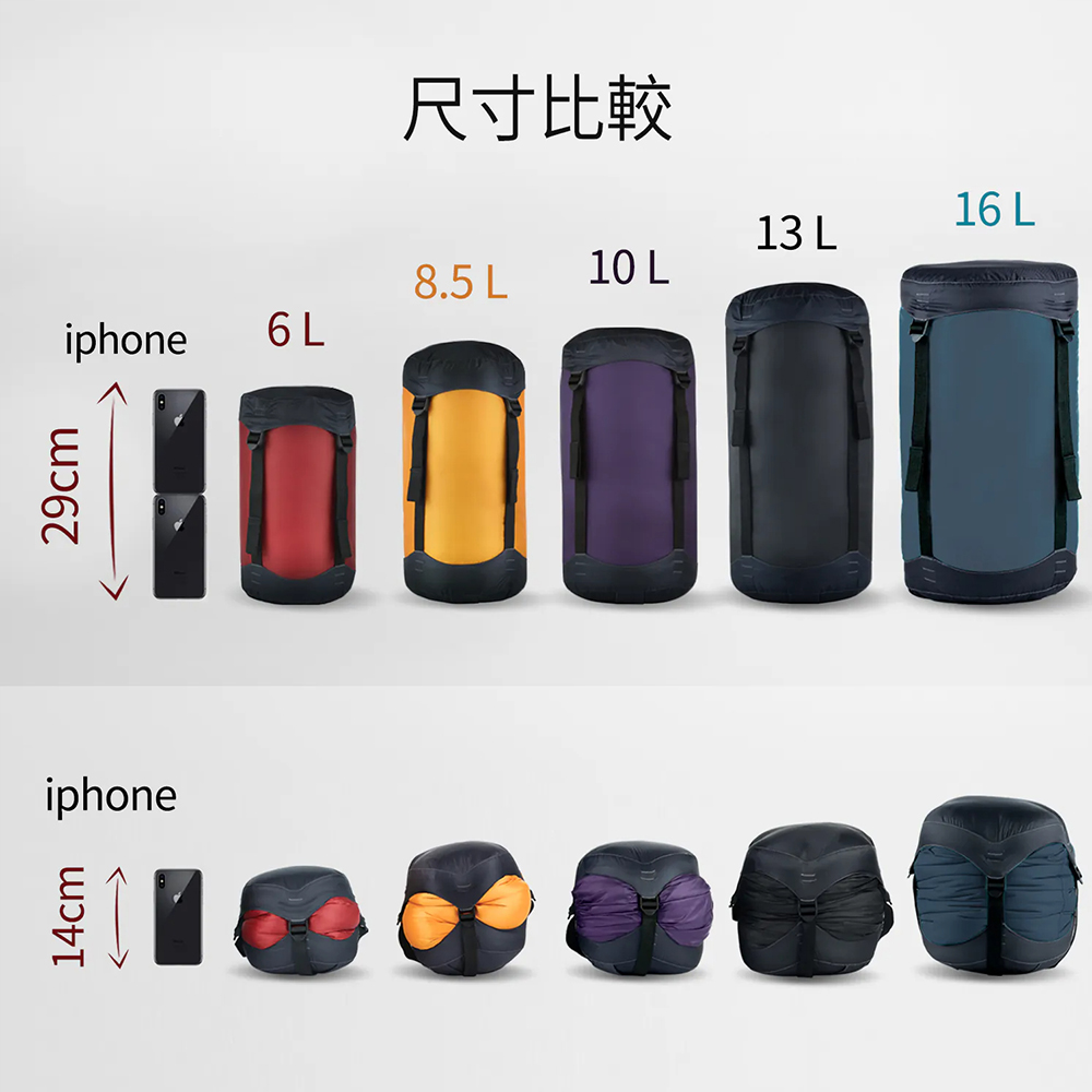 Litume E638 睡袋壓縮袋 16L 藍綠, , large