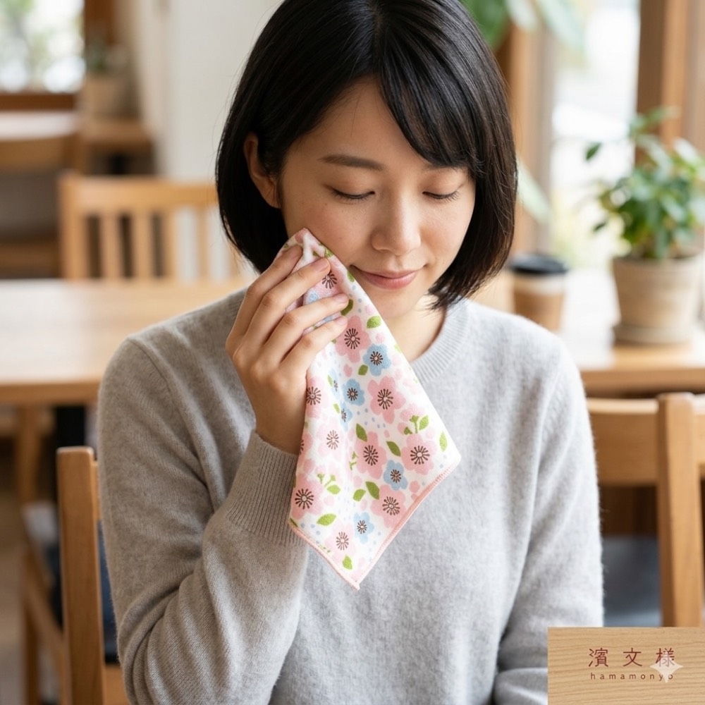 [瑪莎利亞]　日本製【濱文漾】純棉手帕/方巾－繽紛櫻花（3入組）, , large