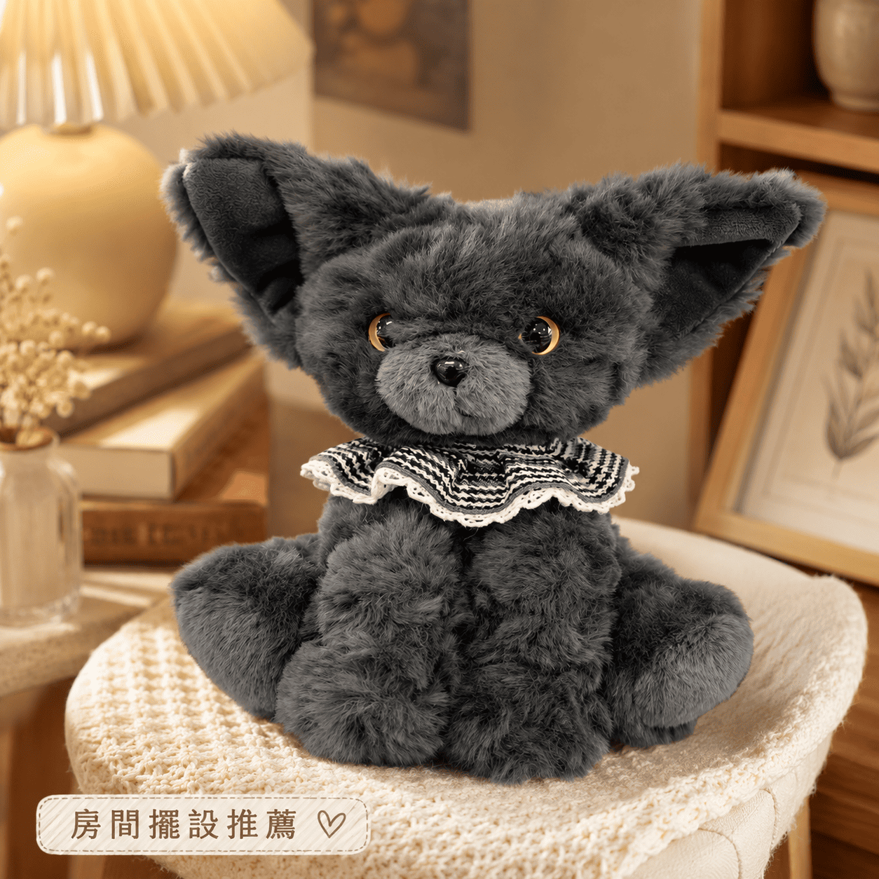 【際洋文化】象皮兔 德文貓花邊圍巾款, , large