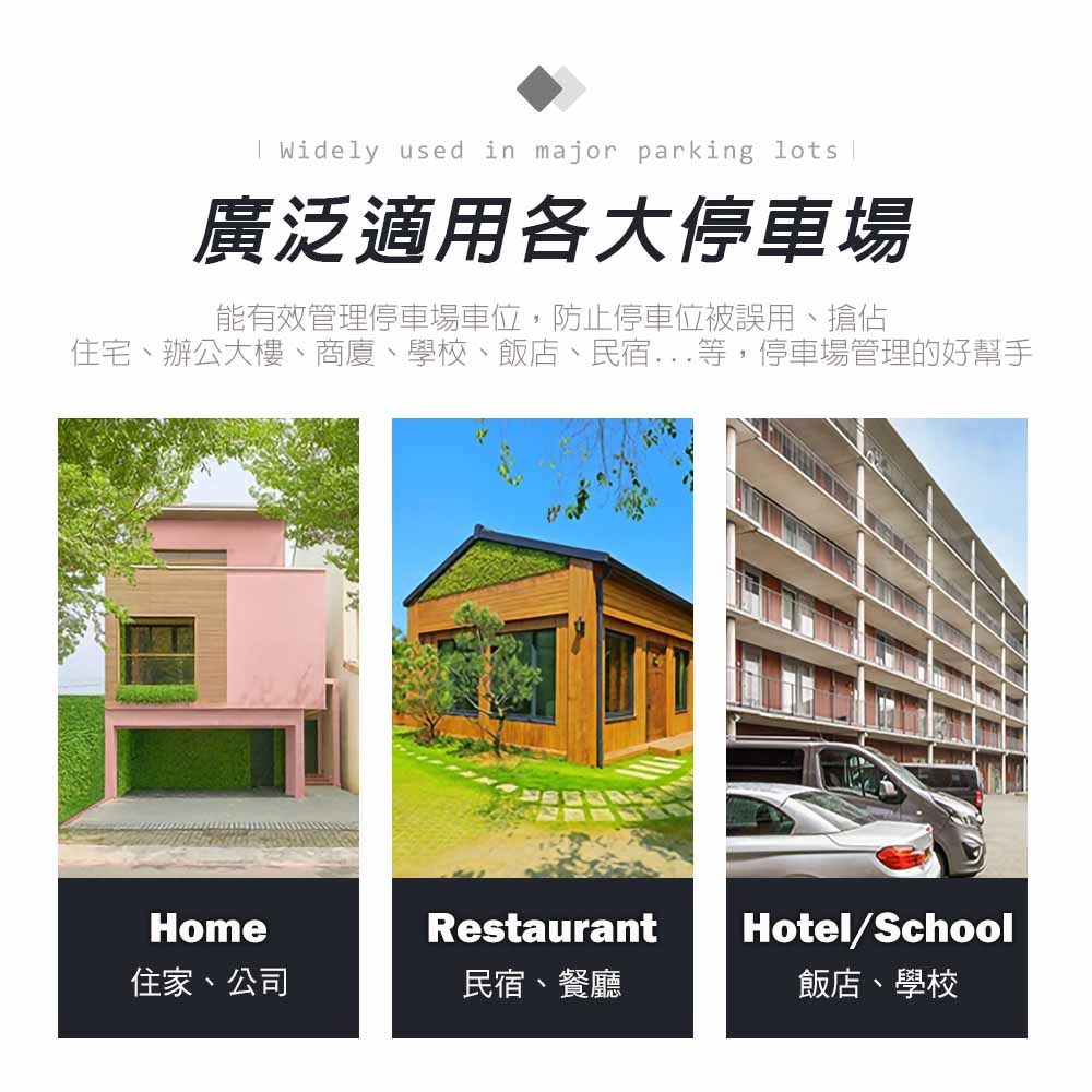 [HANLIN]-SP960 霸王盾電池款遙控升降停車地鎖 禁止停車 標示 標語 請勿停車 告示牌 自動立牌 不鏽鋼, , large