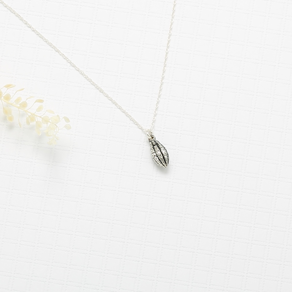 【Angel & Me】Cocoa Bean Chocolate s925 sterling silver necklace Valentine Day, , large