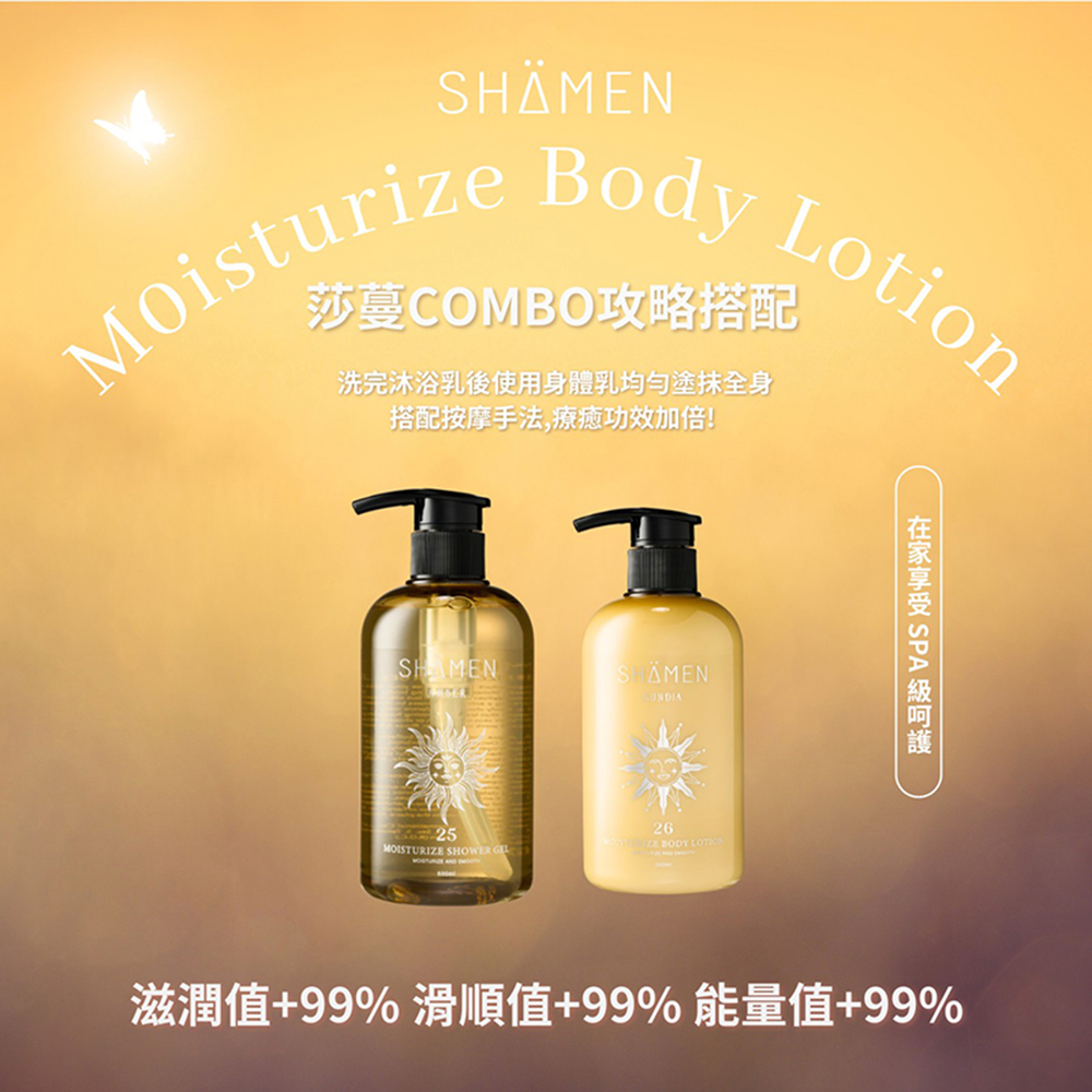 【SH&Auml;MEN】暖陽琥珀沐浴禮盒｜滋養亮澤保濕組合 溫暖洗淨 深層潤澤 木質琥珀花果香, , large