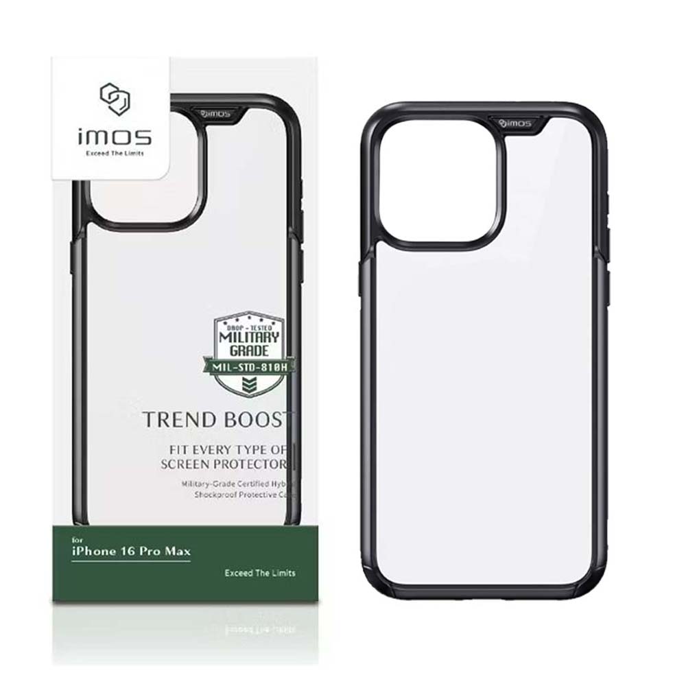 【山水之寶】iMos iPhone 16Plus/16Pro/ProMax手機殼TREND BOOST軍規防震保護殼 附手機墊片＋充電孔保護膜 原廠公司貨, , large