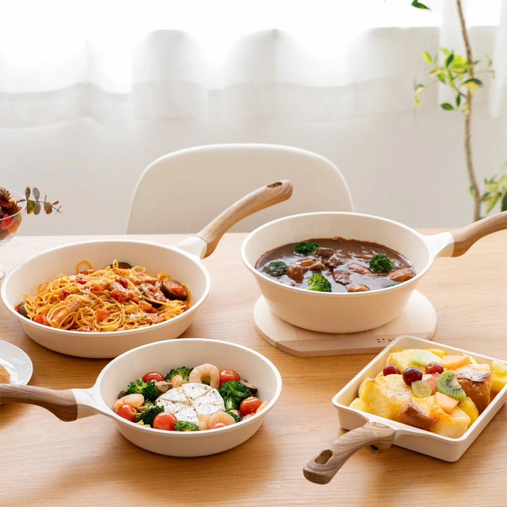 【HANAKO】Japan 6-Layer Ceramic Nonstick Frying Pan 26cm (Compatible with IH & Gas Stoves / Fast Heating & Easy to Clean / Lightweight Design), , large