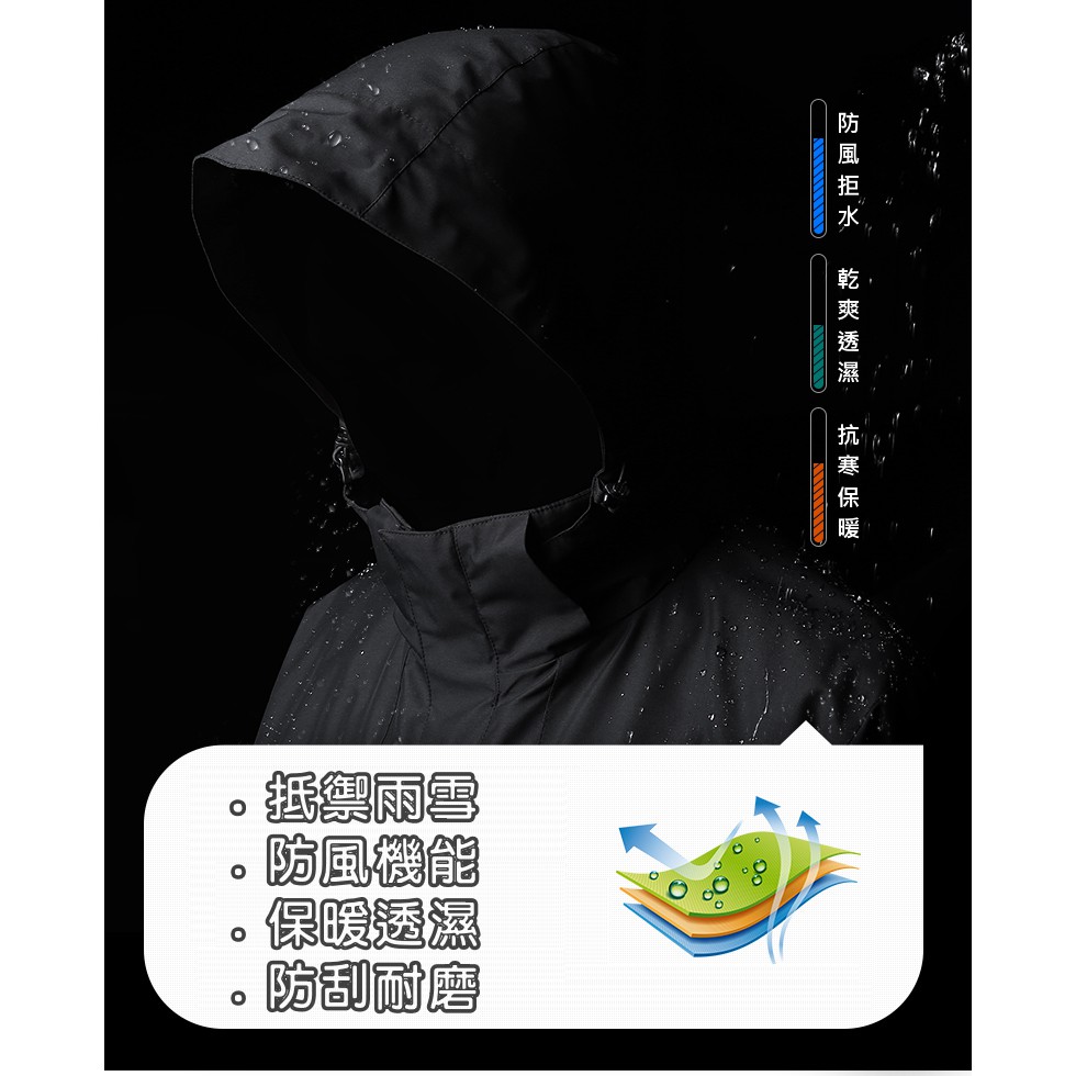 [杜戛地DZRZVD] 220801男士新款兩件式外套～耐用滑順YKK拉鍊.防風.防雨.保暖, , large