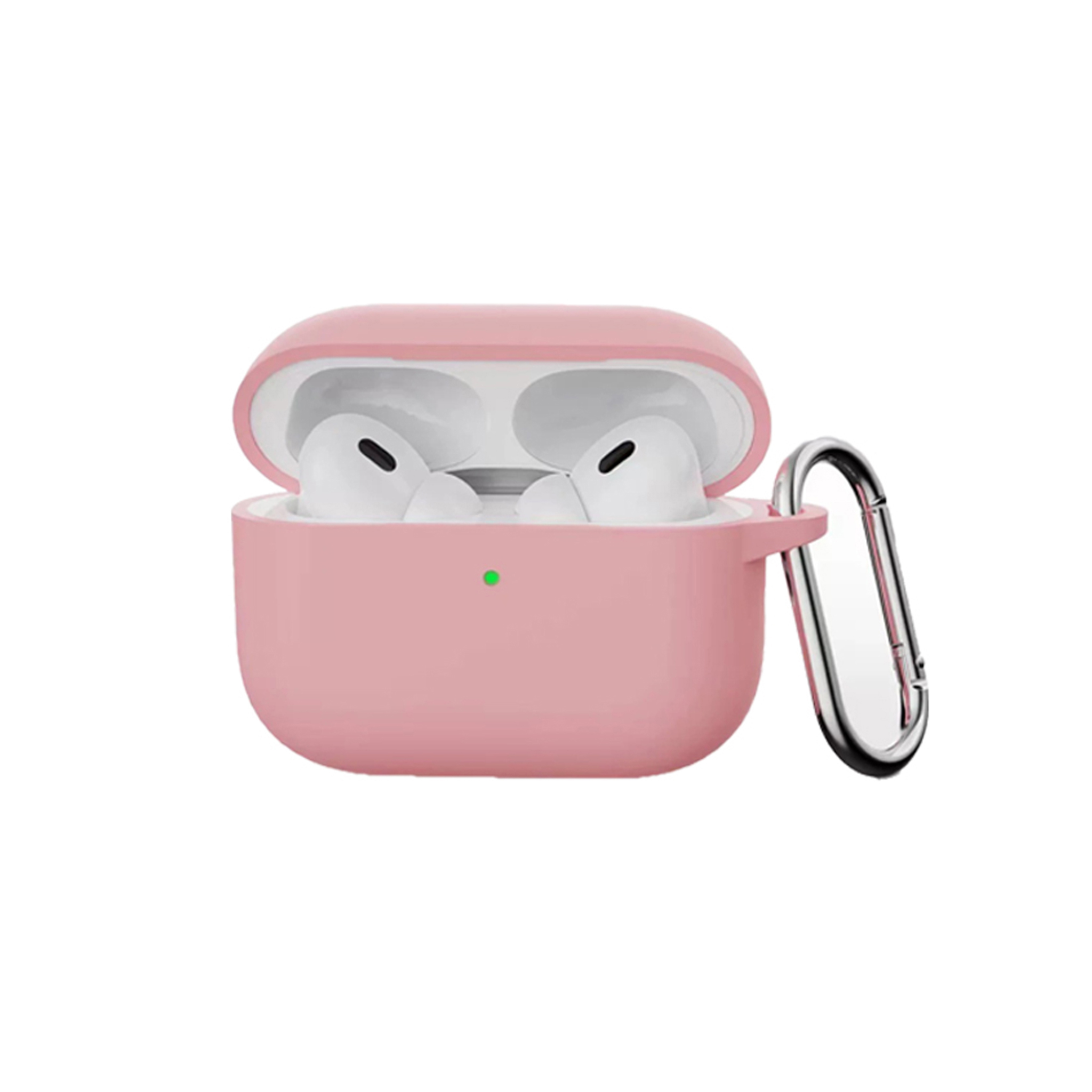【山水之寶】Airpods Pro3保護殼 素色彈性矽膠一體式自帶防塵塞耳機保護套 附扣環 耳機保護殼 可無線充電, , large