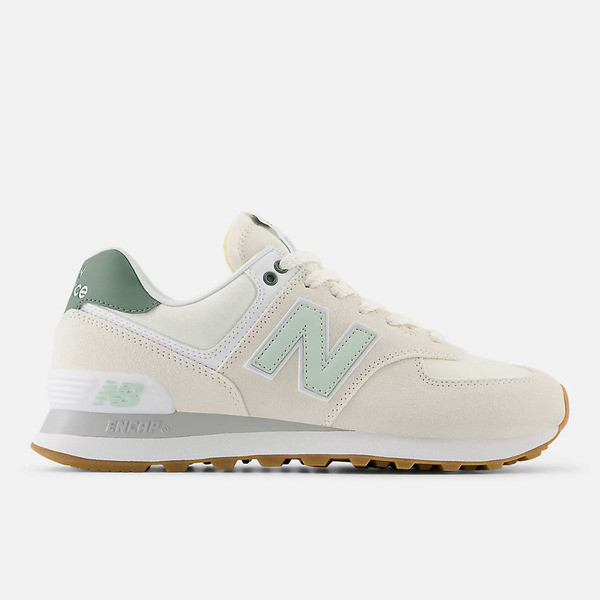 Kixpress-New Balance 574 女 運動休閒鞋 復古鞋 麂皮 舒適 緩震 果凍綠 [WL574CGR], , large
