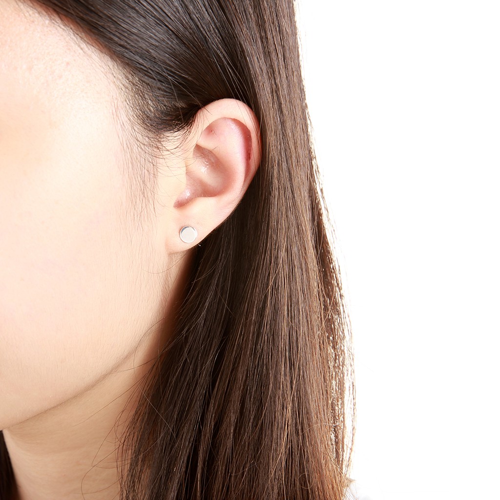 【Angel & Me】Dot Circle Round s925 sterling silver earrings Birthday gift, , large