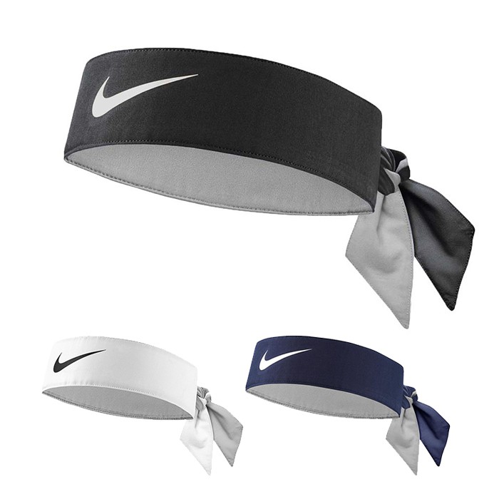 NIKE TENNIS DRI-FIT 綁帶式頭帶 現貨 髮帶 網球頭帶 涼感頭帶 網球 NTN00【樂買網】, 白 101, large