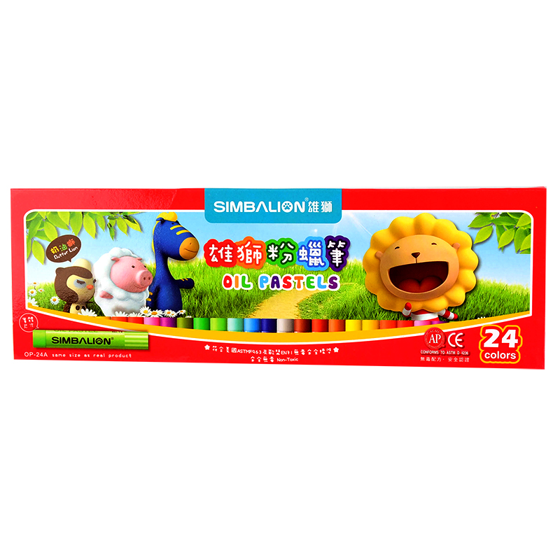 LION OP-24A Oil Pastels-24 Colors, , large