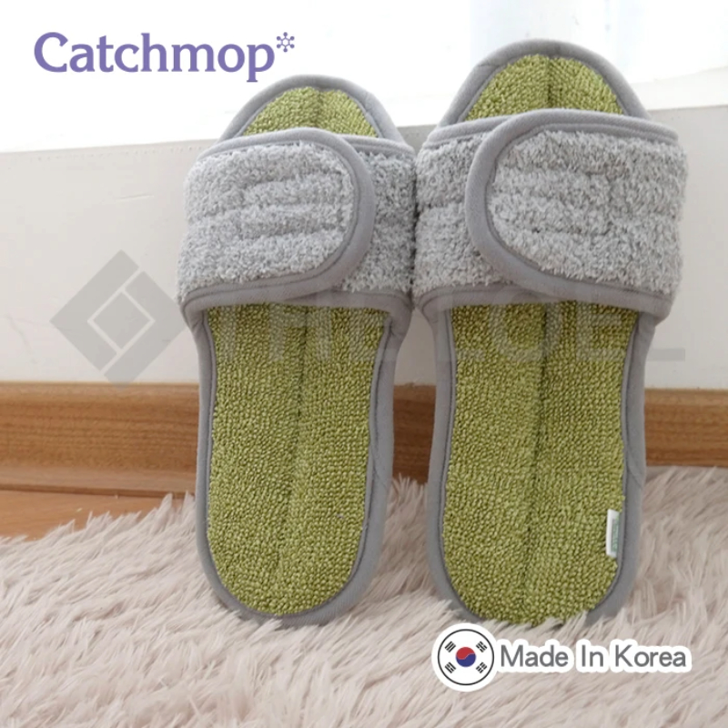 【THE LOEL】Catchmop Magic Slippers (Olive Green/Navy Blue/Burgundy/Pink) / Easily attracts dust, hair, pet hair, etc., , large