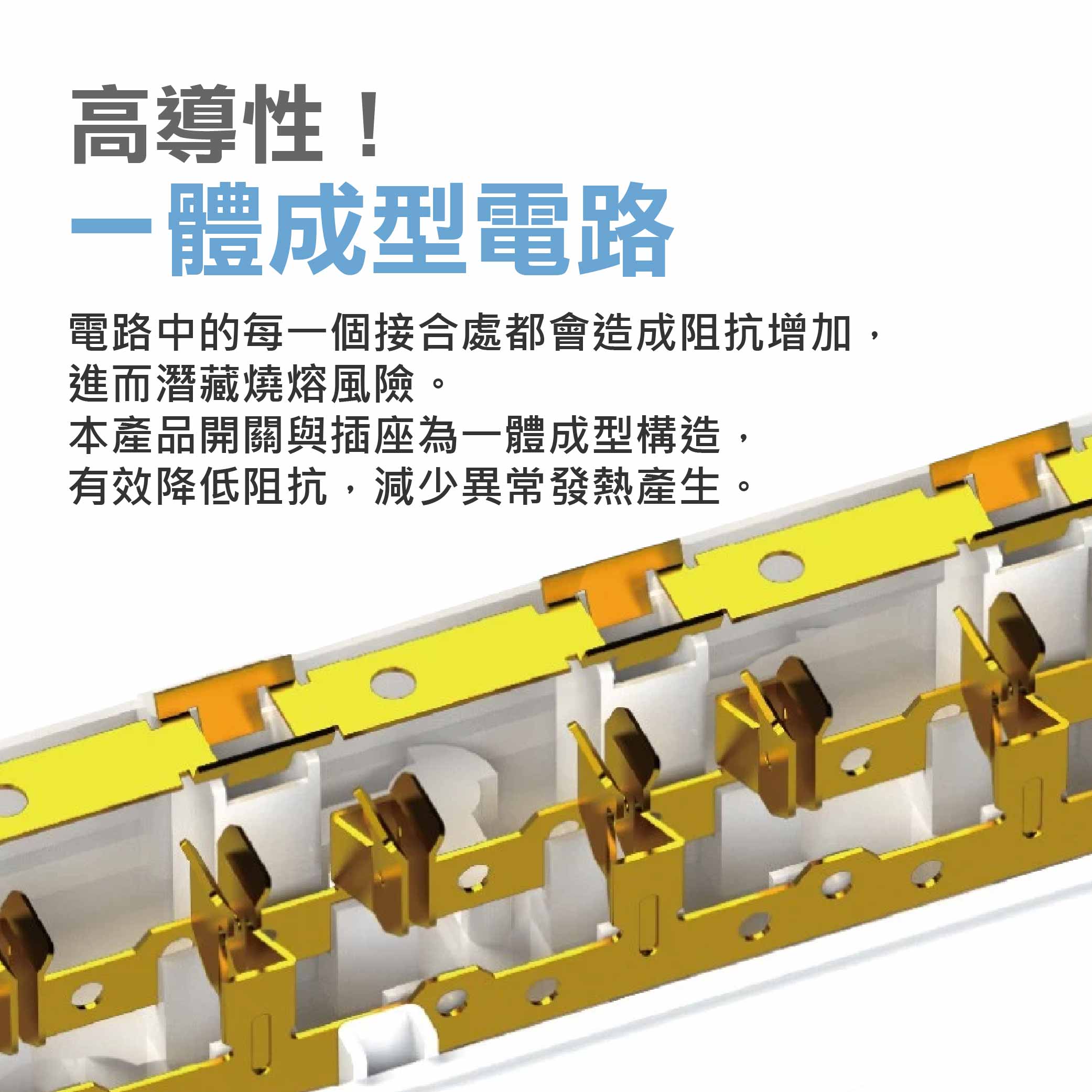 鉅玉經典｜3孔一開六插延長線9尺 JY-3160-9, , large
