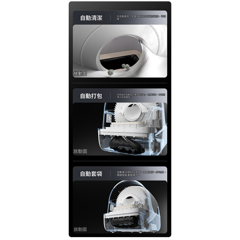 【艾寵聯萌】全自動智能貓砂機68L（貓廁所 遠端操控 除臭抑菌 全貓砂通用 電動貓砂盆 自動貓砂機）, , large
