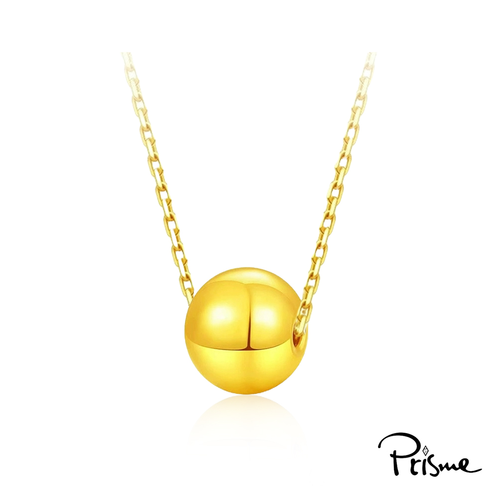 【Prisme Gold】黃金項鍊 5mm圓珠 金珠 鍊墜項鍊 (金重：約0.05錢&plusmn;0.02), , large