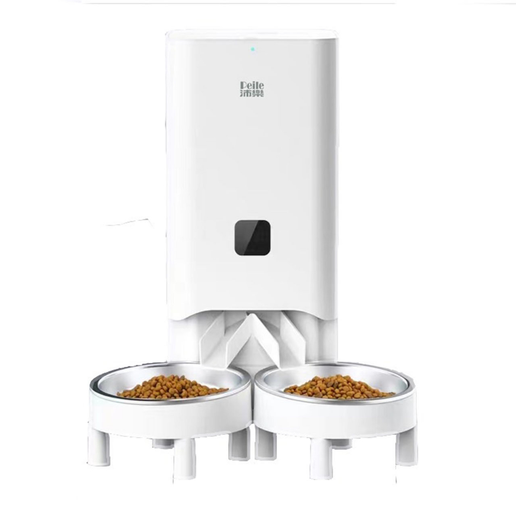 Peile沛樂寵物智能餵食器NEW   WIFI版附支架(可單/雙槽組合式餐盤  滿足多貓多犬共食), , large