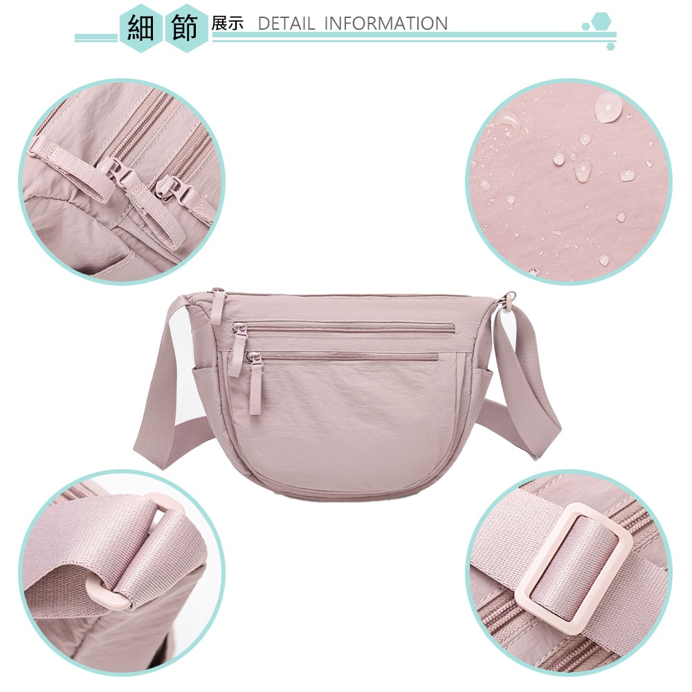 SPRING-簡約百搭斜背包 牛津布尼龍布多口袋肩背包-多色(4-65014-00), , large