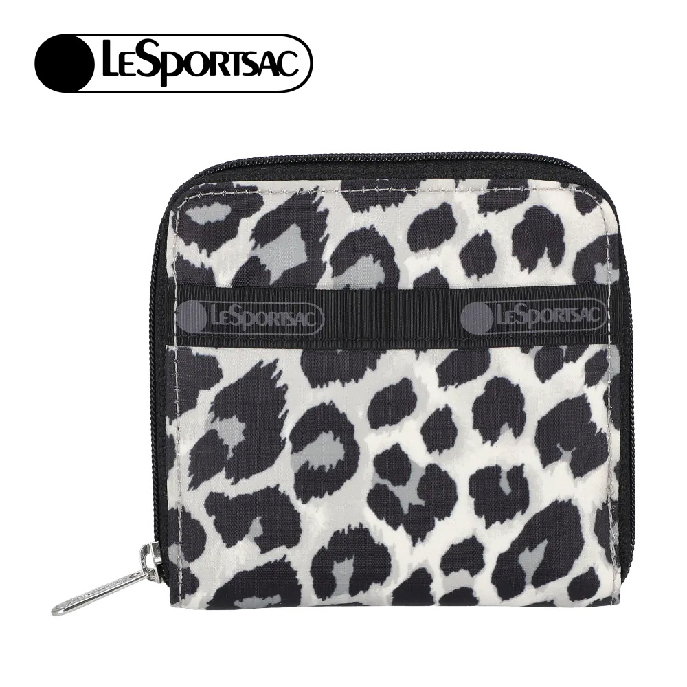 |快速出貨|Lesportsac Compact Zip Wallet 極簡輕薄錢包 送禮-柔影豹紋, , large