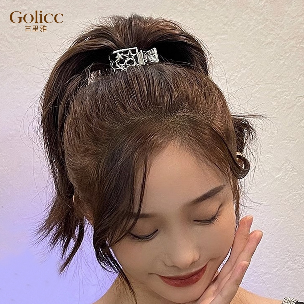 【Gulicc】古莉可 髮夾 簍空星星高馬尾固定神器, , large