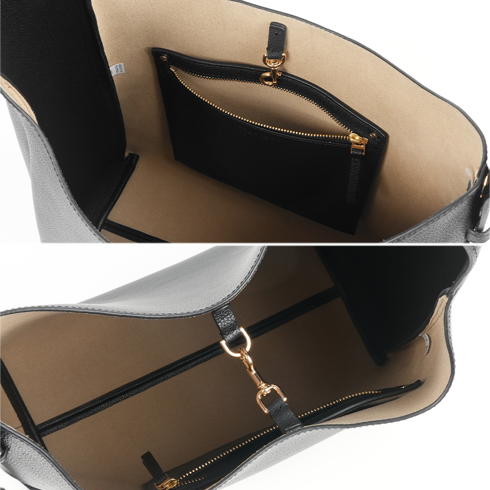 TORY BURCH Romy Hobo 金釦卵石紋肩背包, , large