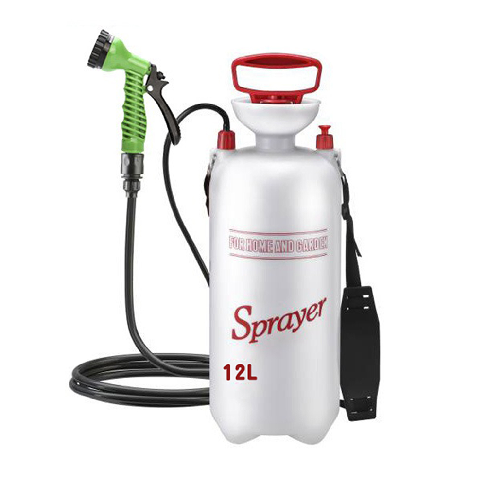【SV61370】12 L 氣壓式肩背灑水器 噴霧器 可調節噴頭 種菜施肥消毒澆花 加厚噴壺, , large