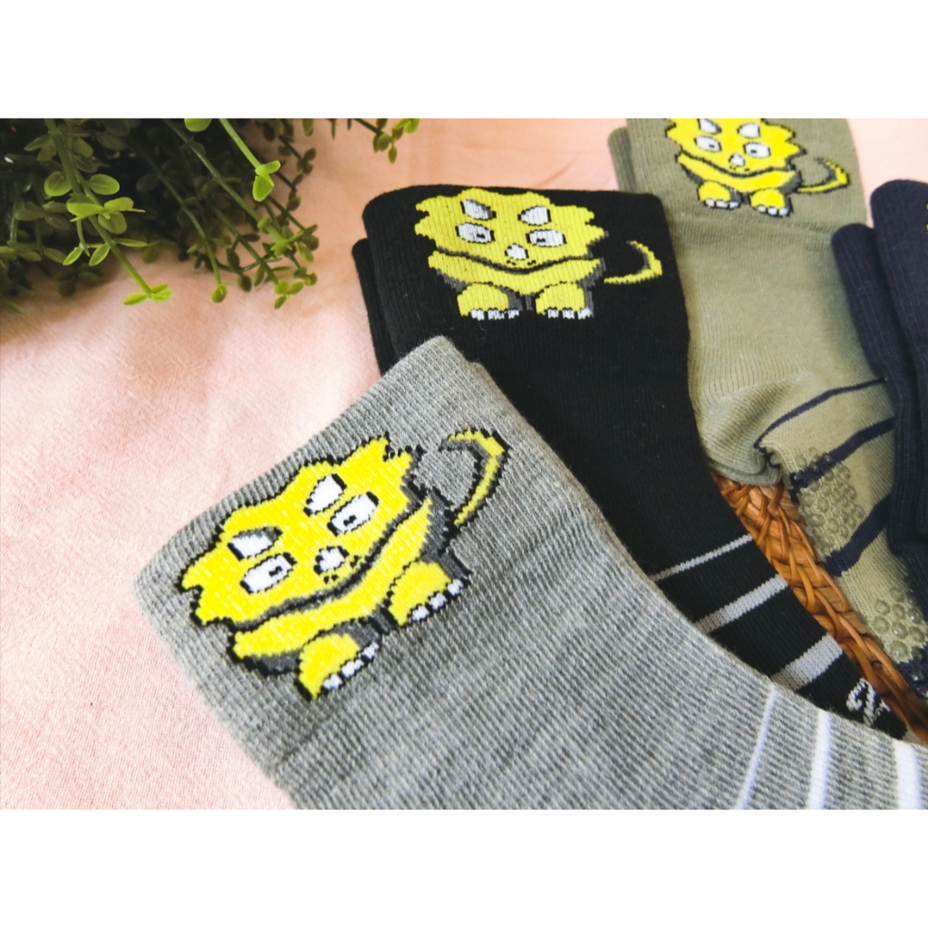 [Kaimei Cotton Industry] 12 pairs of random and excellent MIT made in Taiwan pure cotton wide-mouth anti-slip children's socks (children's version 3-6 years old) - comprehensive style, , large