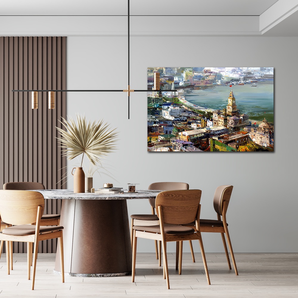 【御畫房】城市印象 國家一級畫師手繪油畫60&times;90cm(VF-17), , large