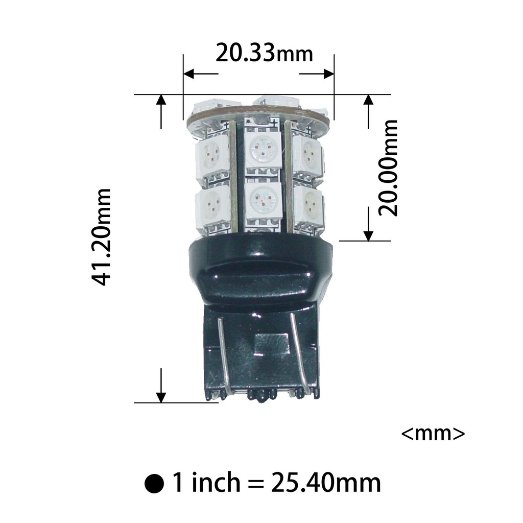 【PA LED】T20 雙芯 7443 20晶 60晶體 SMD LED 煞車燈 方向燈 倒車燈 日行燈 小尺寸, , large