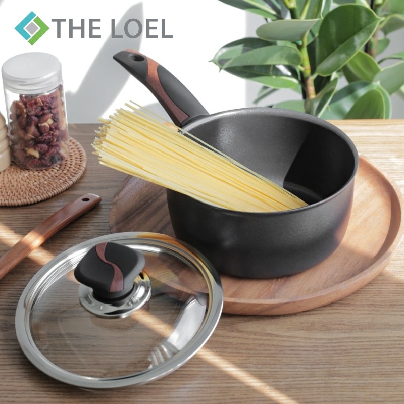 【THE LOEL】韓國天然原礦不挑爐不沾鍋系列-雙湯鍋2件組(18cm單柄湯鍋附鍋蓋+24cm雙耳湯鍋附鍋蓋)🎁贈純水濕紙巾80抽1入, , large