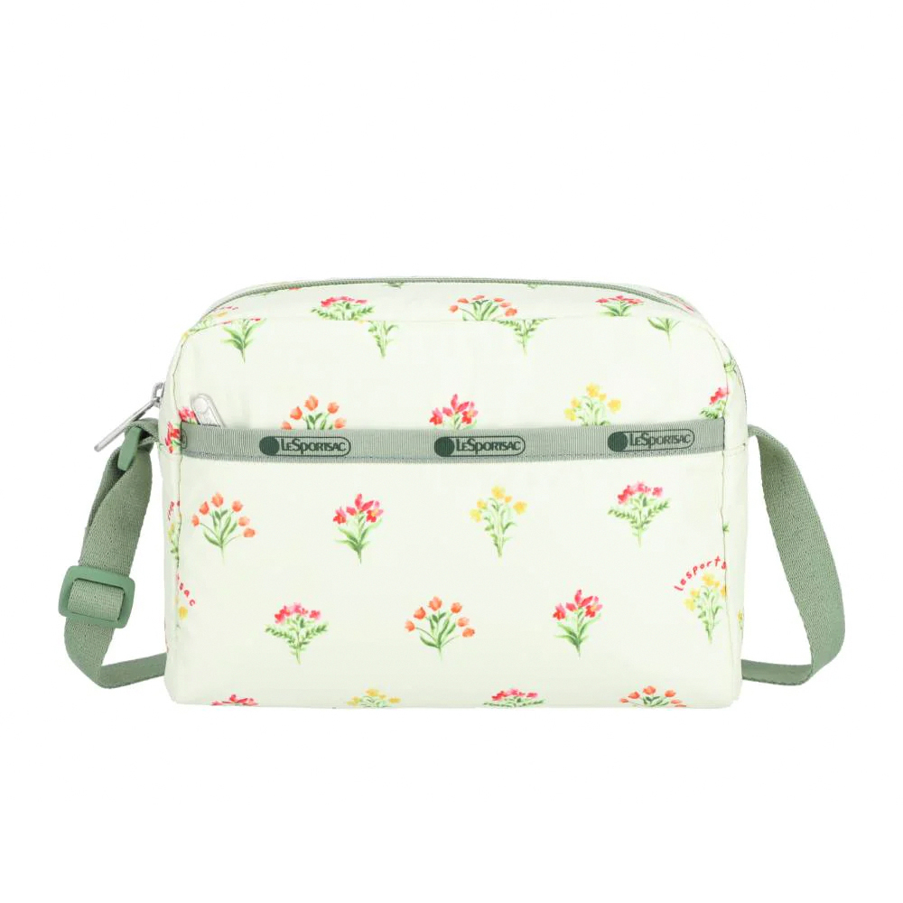 Lesportsac Daniella Crossbody 拉鍊斜背包 側背包 通勤隨身包 送禮 禮物 推薦 女包(盛夏草原) L261-2434PB-HG15, , large