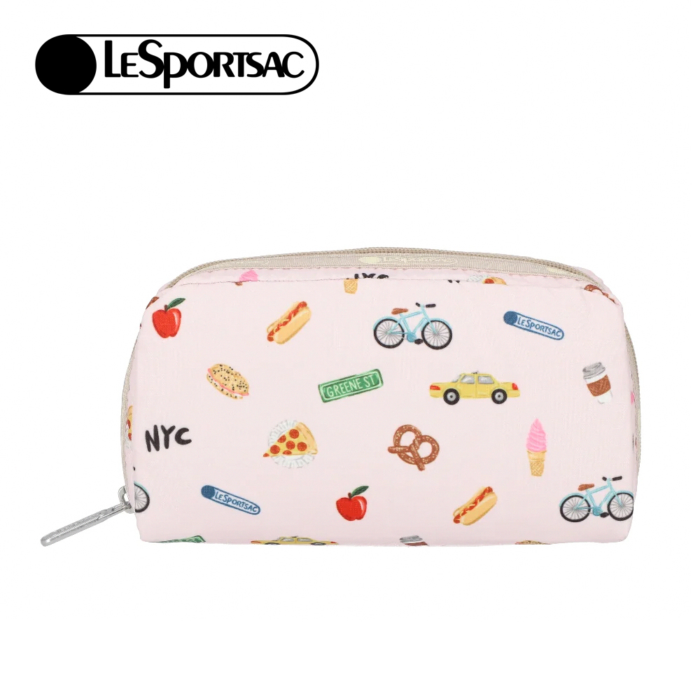 Lesportsac Rectangular Cosmetic 長形化妝包 收納包 女包(紐約城市插畫), , large