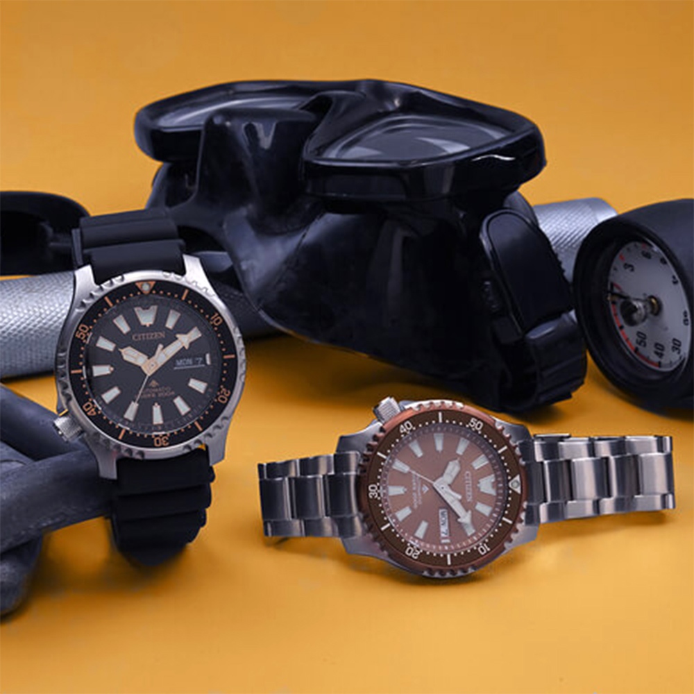 CITIZEN 星辰 PROMASTER 鋼鐵河豚復刻機械錶 附贈橡膠錶帶 NY0164-65X, , large