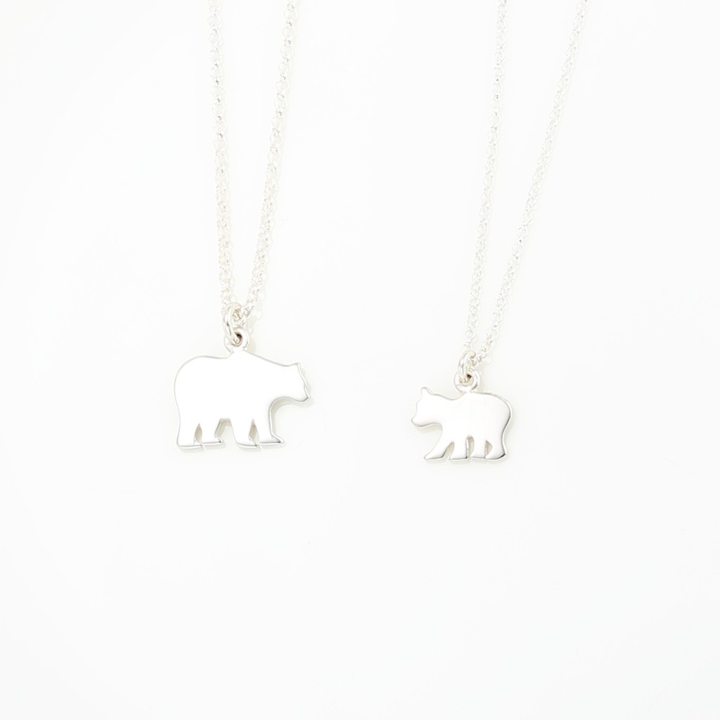 【Angel & Me】Large Cute Polar Bear North Pole s925 sterling silver necklace gift, , large