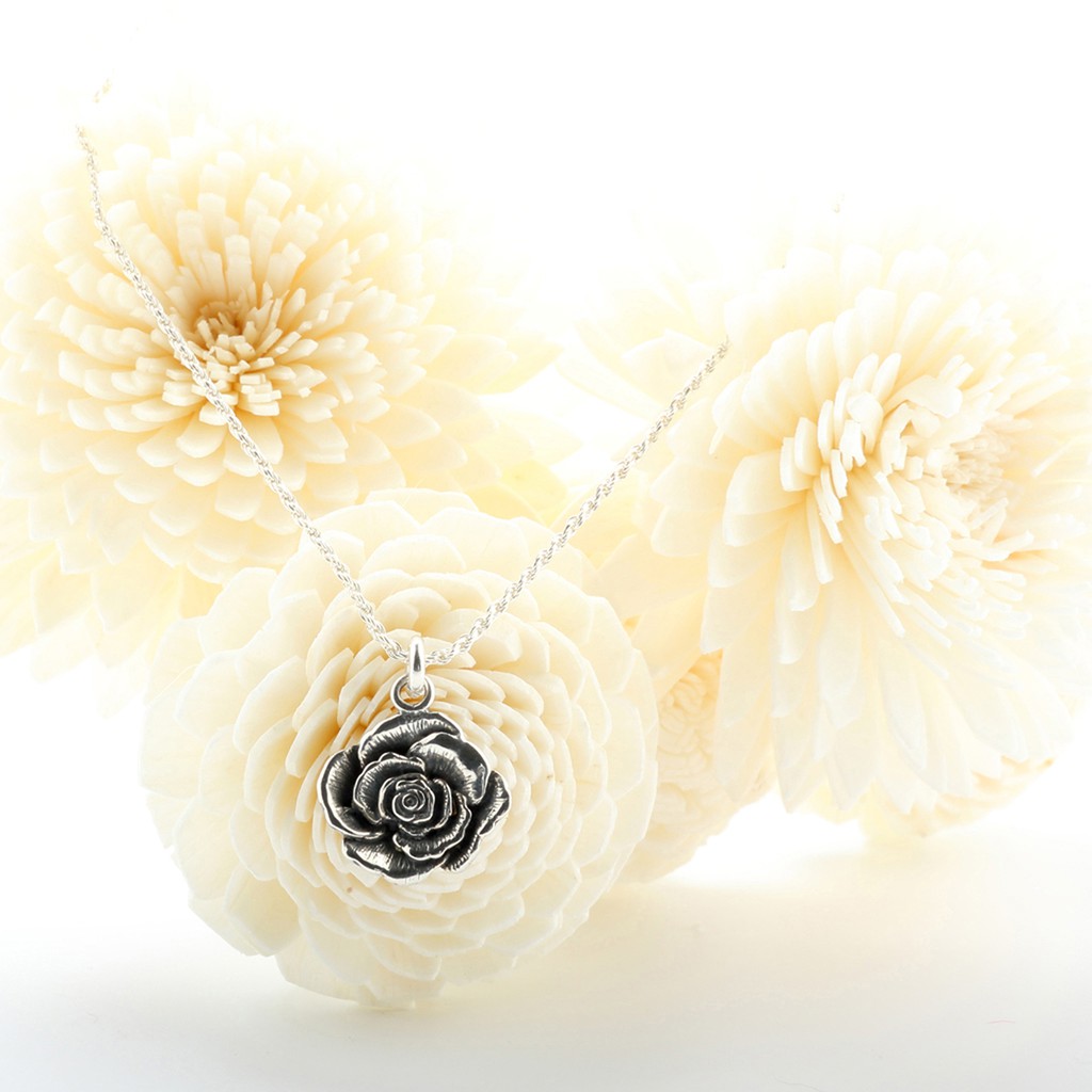 【Angel & Me】小王子 玫瑰 花 (大) Rose s925 純銀 項鍊, , large