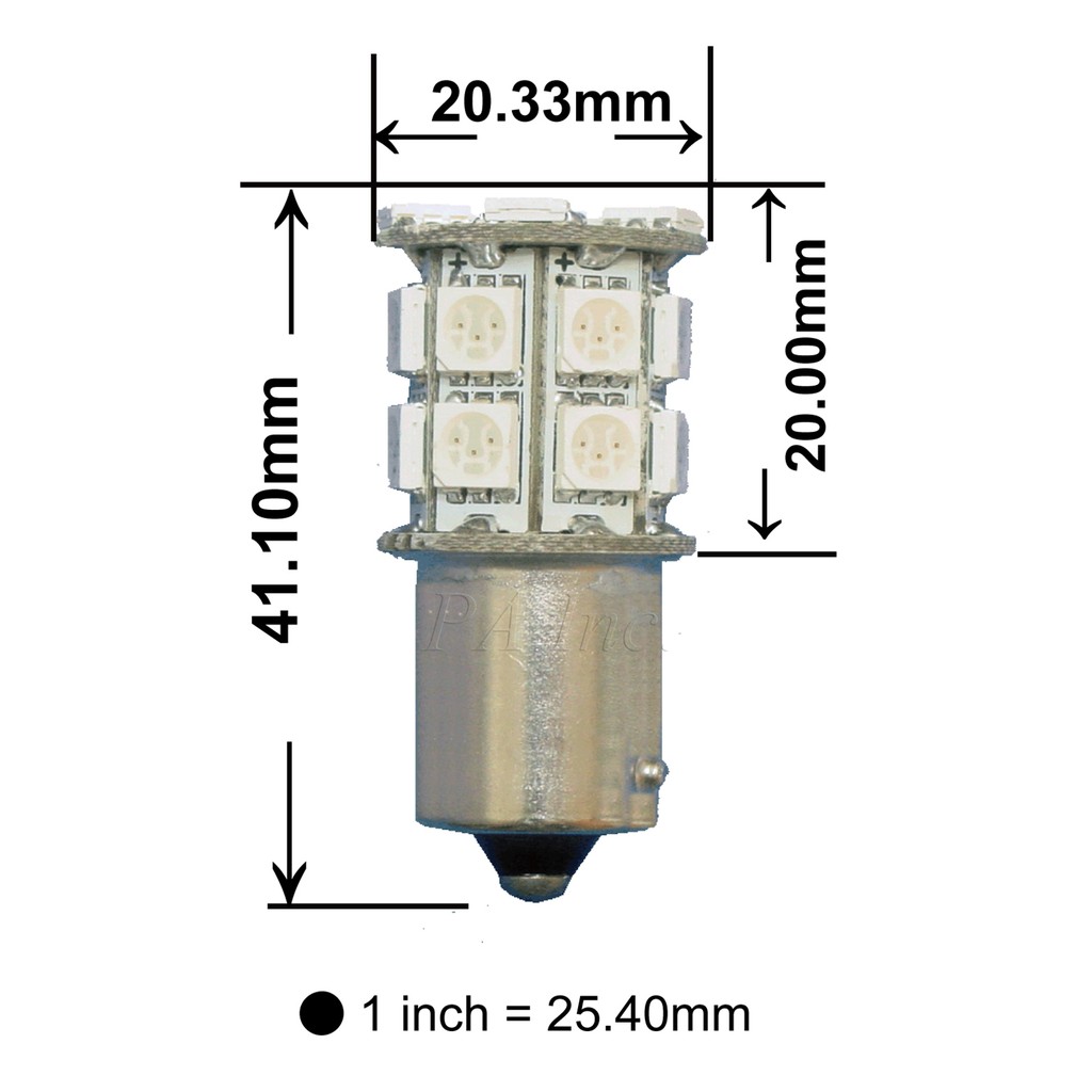【PA LED】1156 單芯 平角 20晶 60晶體 SMD LED 倒車燈 日行燈 煞車燈 方向燈 後霧燈 七色可選, , large