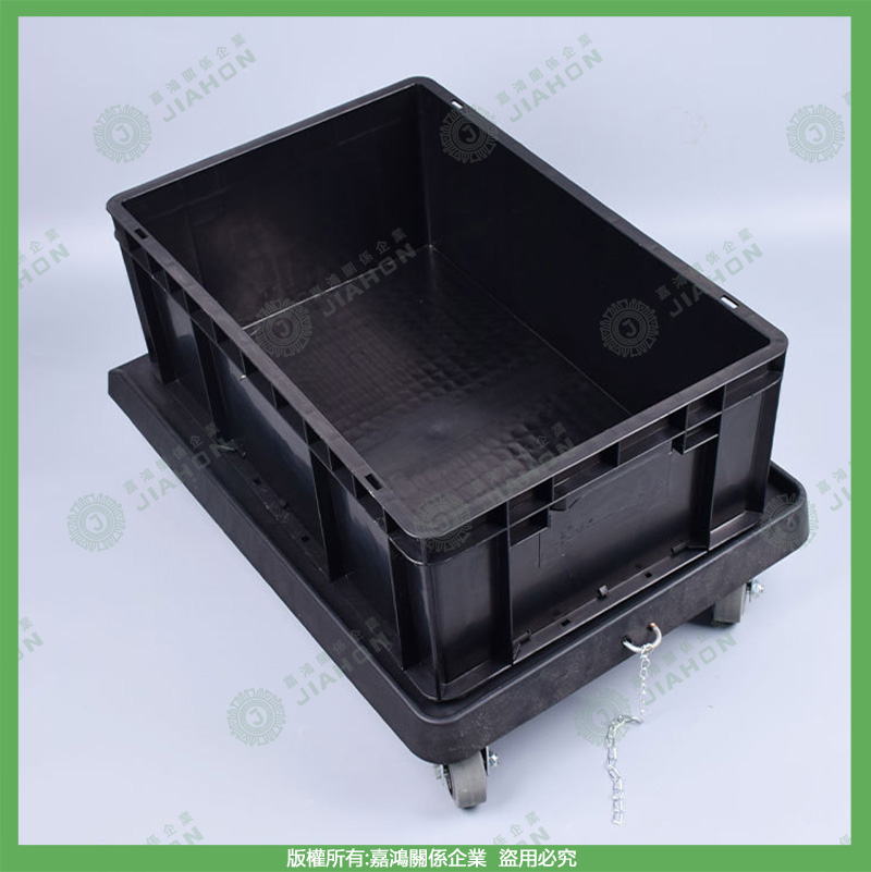 【嘉鴻牌JIAHON】平板車/烏龜車 防靜電加固型 660*480*150mm 3吋導電輪 1台/箱｜ESD烏龜車SMT物流箱週轉車, , large