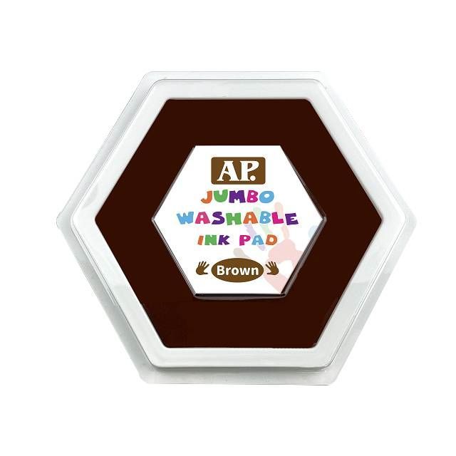 普思AP  大六角水性印台(WS09)  安全無毒 多色橙WS09-02, , large