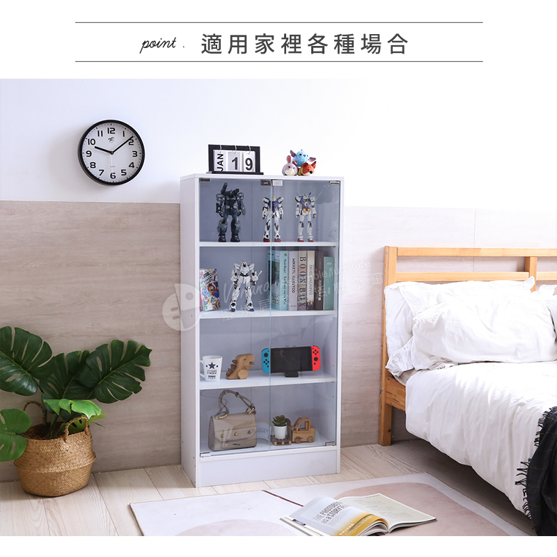 【澄境】公仔櫃 玻璃展示櫃 澄境低甲醛玻璃收納展示櫃 模型櫃 展示櫃  置物櫃 收納櫃 BO012, , large