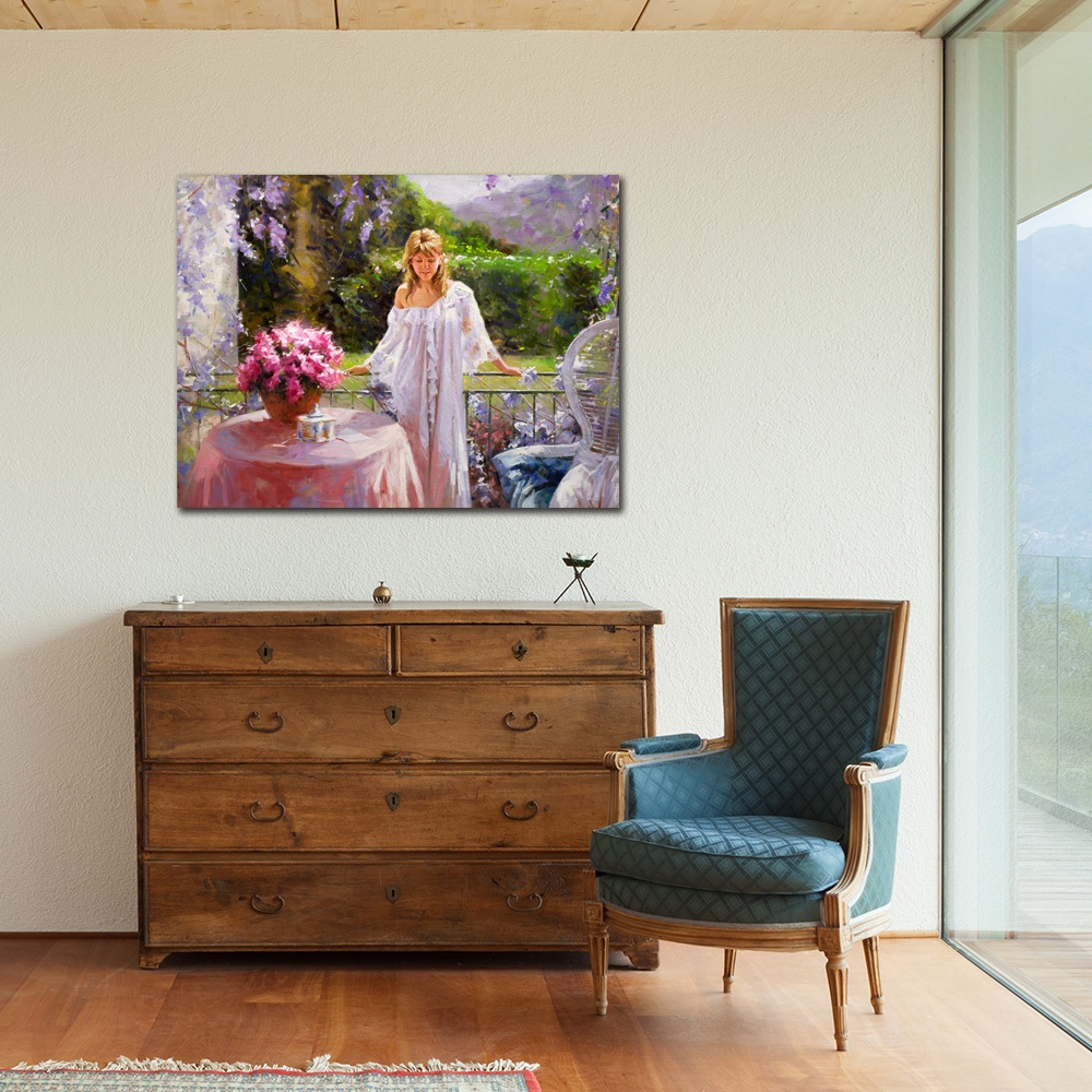 【御畫房】陽光花園 國家一級畫師手繪油畫60&times;80cm(VF-159), , large