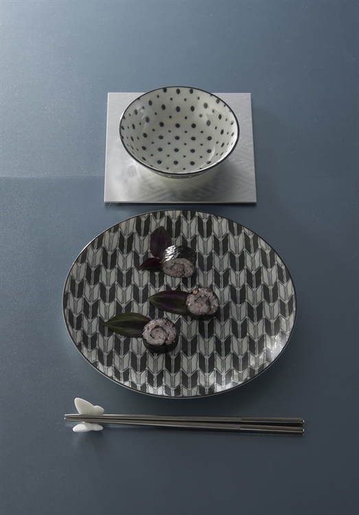 Komon dinner plate (Yasuki), , large